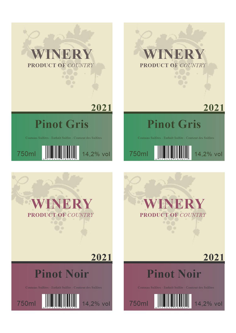Wine label template | Personilize your own wine labels