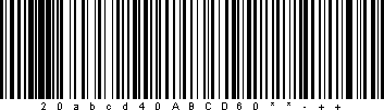 Code 128 with text below the symbol