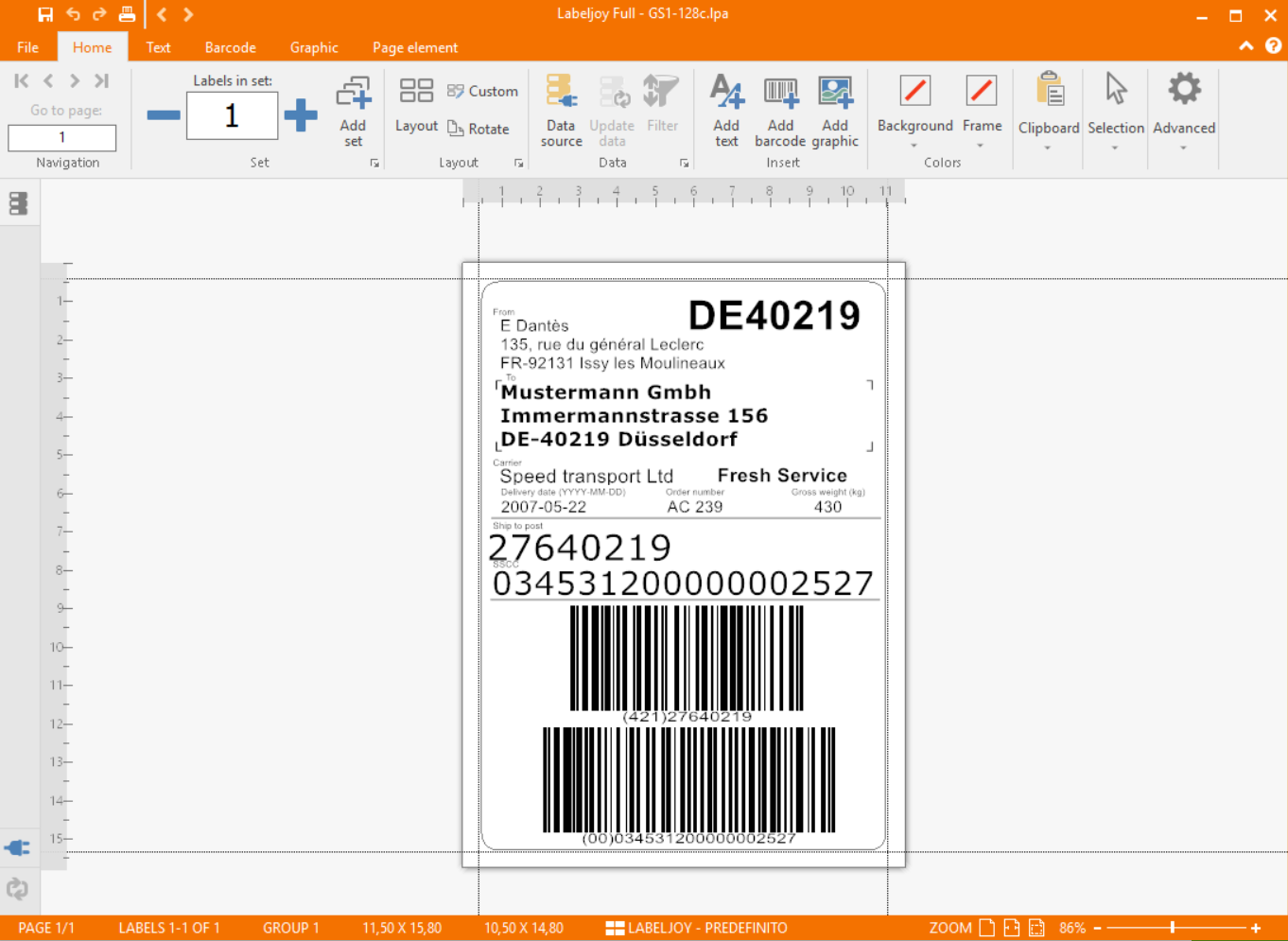 Comment Générer Des Codes Barres Gs1 128 Tutoriel Labeljoy