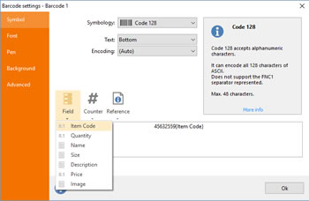 Data linked price label tag