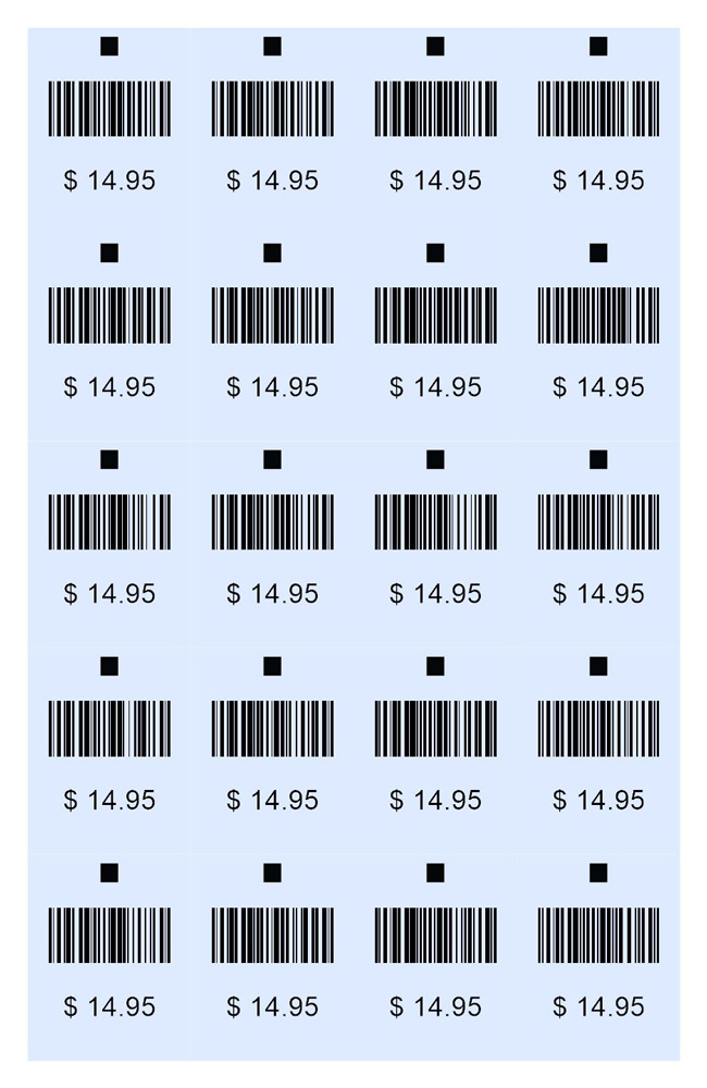 Etiquettes code-barres autocollantes vierges et imprimées