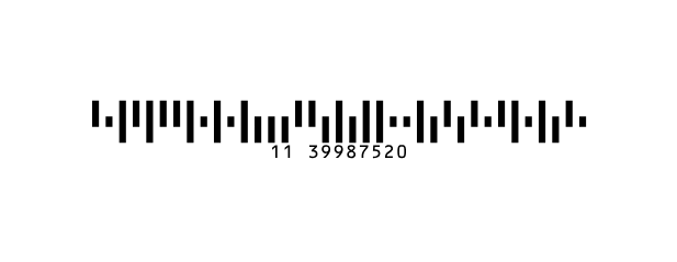 An Australia Post Standard Customer barcode for FCC 11 and DPID 39987520, with 11 39987520 under the bars.