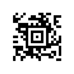 An Aztec barcode, a square with a bull's-eye in the middle, holding Labeljoy boarding pass 2026.