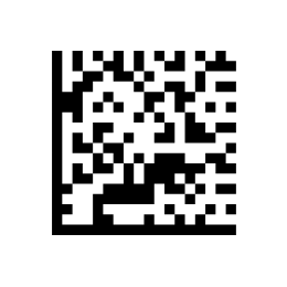 A square Data Matrix holding LJX-0042 BATCH 2026-10.