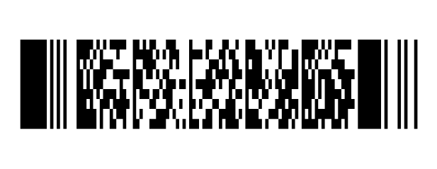 A PDF 417 barcode, a wide block of rows between a start and a stop pattern, holding Labeljoy PDF 417 1234567890.