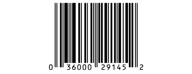 A UPC A barcode for 036000291452: the first and last digits outside the bars, five digits in each half.