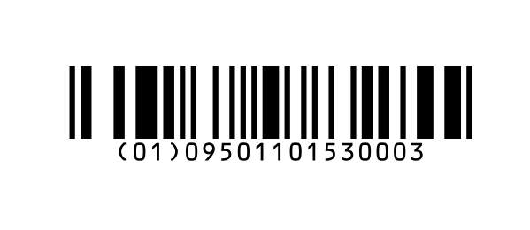 Een Databar Limited-barcode, smaller, voor dezelfde GTIN.
