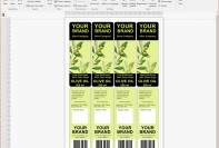 Example bottle label with barcode