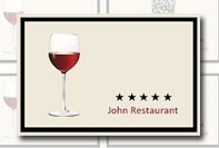 Restaurant carte de visite