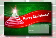 label voor kerst cadeau