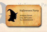 Etiqueta bruxa para o Halloween