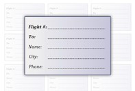 Luggage rounded red labels
