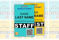 Conference name tag template