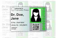 Professionell namnbricka med Qr -kod