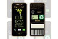 Etichetta bottiglia olio