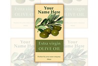 Etichetta olio tonda