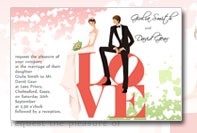 Amour invitation pour le mariage