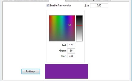 Change flat color and size of frame