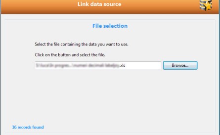 Data source Excel file 97-2003