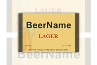 Modelo de etiqueta de cerveja personalizada
