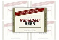 Personalized label for beer