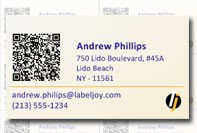 Business card with qrcode