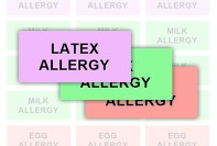 Etiqueta de la alergia Médico