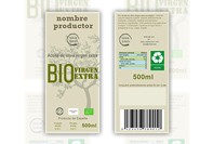 Étiquettes pour l’huile d’olives rectangulaires
