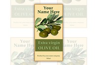 Circle olive oil label template