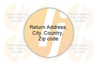 Etiquetas de dirección de retorno simple