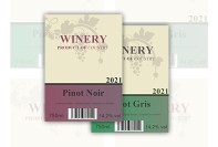 Custom wijnfles label