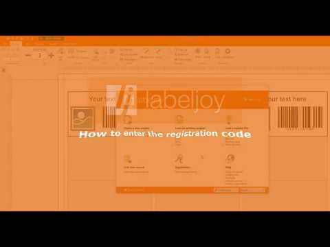 Labeljoy 6 - How to enter the registration code