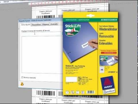Stampa etichette su formati standard come Avery e Tico
