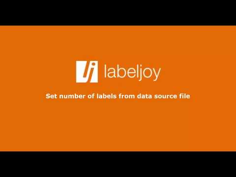 Labeljoy 6 - How to set number of labels from data source file