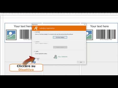 Labeljoy 6 - Come inserire il codice di attivazione