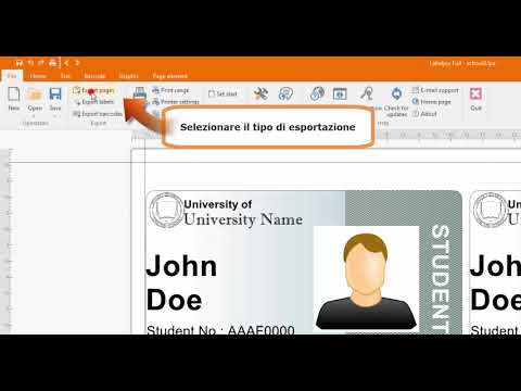 Labeljoy 6 -Come Esportare le etichette nei formati piu comuni