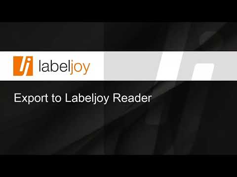 Export to Labeljoy Reader