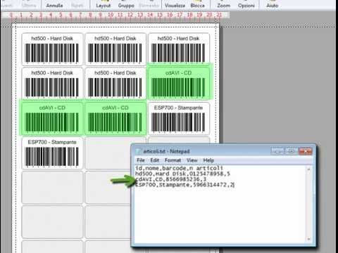 Stampa etichette badge, buste da database esterni o da rubrica e client di posta Ms Outlook