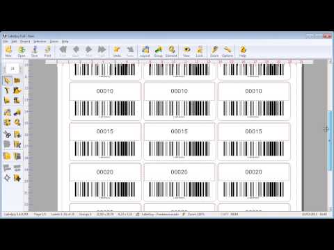 How to use incremental counter to print labels and to generate barcodes