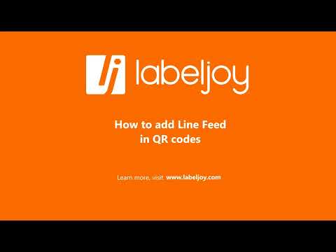 How to add Line Feed in QR codes