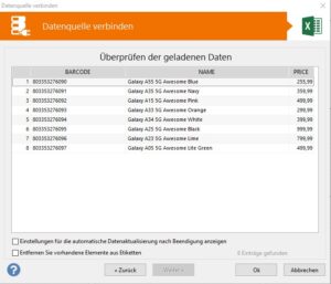 Barcodes aus Excel erstellen