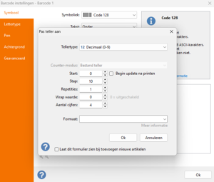 1) Stel de decimale teller in. - Imgur