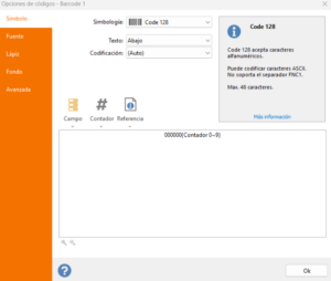 3) Clic en Contador 0-9 para abrir la ventana de configuración. - Imgur