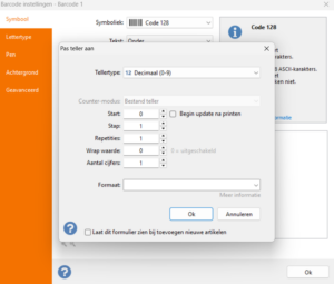 4) Met het formulier Teller aanpassen kun je een aantal eigenschappen wijzigen (meer details hier) - Imgur